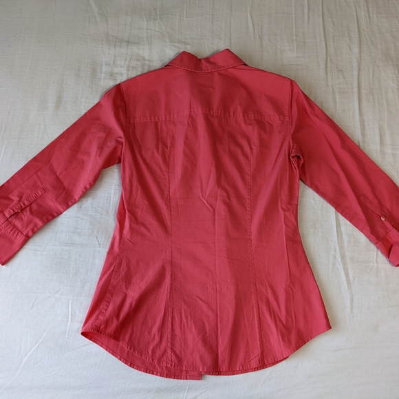 J. Crew Coral fitted Button Down Shirt Women's Size XS - Picture 5 of 6
